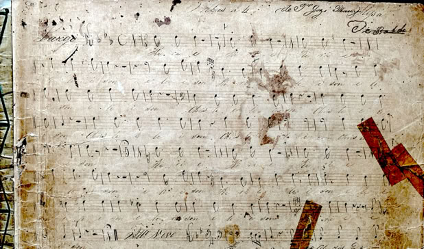 Parte da Missa em Mi Bemol do Pe. José Maurício Nunes Garcia. Acervo A.A.Bispo